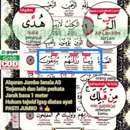 AlQuran Jumbo A3 Lansia Besar Tajwid Mudah Latin Langsung Diatas Ayat Terjemah serta Latin Per Kata