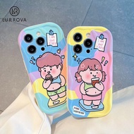 Compatible for IPhone 14 Pro Max IPhone 13 Pro Max IPhone 12 Pro Max IPhone 7 Plus IPhone 8 Plus Cute Girl Drinking Milk Tea Silicone Phone Case