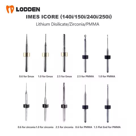 Dental Milling Burs Diamond Coated Imes Icore 140i/150i/240i/250i for Lithium Disilicate Zirconia PM