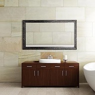 Head West Wash with Bead Mirror, 29.5 X 41.5, Black, Gold