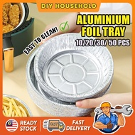 Air Fryer Disposable Baking Aluminum Foil Tin Tray Bowl Non-Stick Steamer Round Liner Kitchen Accessories 10/20/30/50pcs