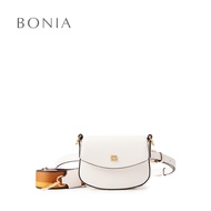 Bonia White Miley Mini Saddle Belted Waist Bags