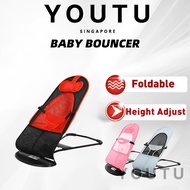 2025 Upgrade Baby Bouncer Mesh-Baby Rocking Chair Foldable Baby Sleeping Bouncer Chair Swing Balance