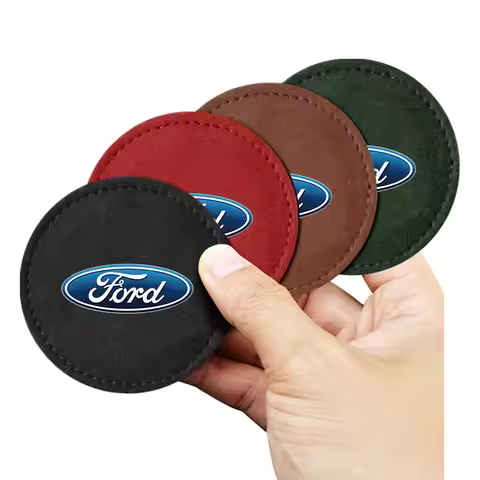 2pcs Non-Slip Waterproof Heat Resistance Car Cup Mats Accesorios For Ford Focus 3 MK2 Fiesta MK7 Mon