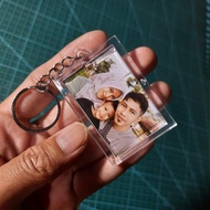 Gantungan kunci Album Mini FREE CETAK 16 FOTO ukuran 1 inch &amp; 2 inch Motif bunga