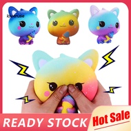 /LO/ Squeeze Toy Flexible Relieve Stress Multi-Color Squishy Cat Decompression Toy Kids Toy