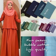 Kain pasang bubble cotton High Quality 0.5m bidang 60| kain blouseq