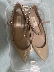 Valentino 鉚釘平底鞋