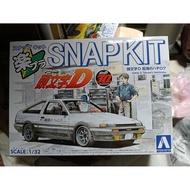 Ready Stock Aoshima Aoshima 1/32cm-1 The Snap Kit Initial D Fujiwara Takumi 86 Assembly Model