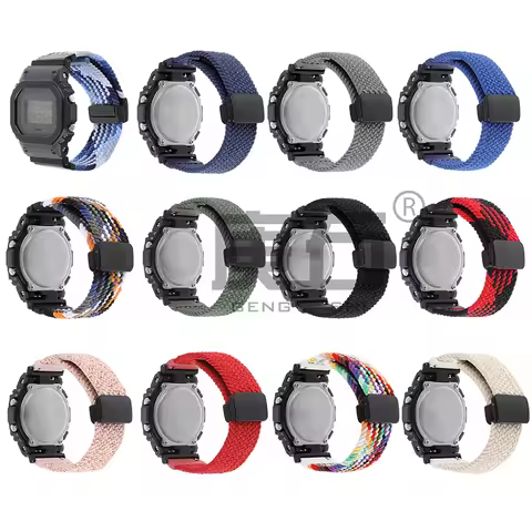 Braided Solo Nylon Watch Band Strap For Casio GBM-2100 GA-2100 GA-2110 GM-2100 GM-2110 GM-2110D