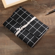 Fabric spiral journal Loose leaf grid&blank notebook Soft cover Bullet journal Stationery