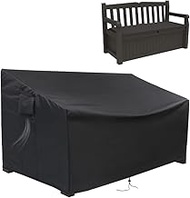 Outdoor Storage Bench Cover, Protective Cover for Keter Bench Deck Box 70 Gallon, Waterproof Cover f