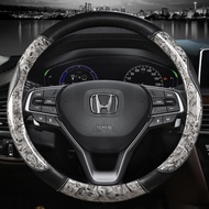 Mahogany Wood Grain Car Steering Wheel Cover For Honda Civic 2015-2021 CRV XRV ACCORD 2016 ~ 2019 20