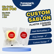 Sablon Plastik Cookies Bergerigi | Sablon 1 Warna 1 Sisi Custom Free Desain