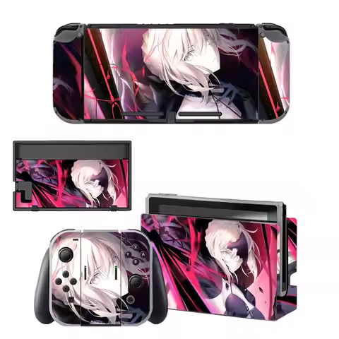 Fate Saber Nintendo Switch Skin Sticker NintendoSwitch stickers skins for Nintend Switch Console and