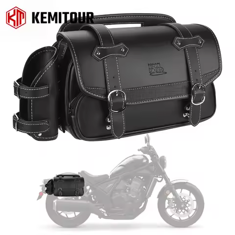 Motorcycle Side Bags 9L Motorcycle Saddlebag Storage Bag for Rebel 250 500 1100 for Kawasaki W400 W6