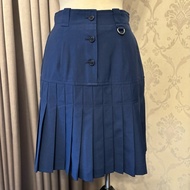 藏私·Collection_Christian Dior海軍藍毛料百摺裙