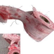 Mo* Halloween Blood Red Horrifying Cloth Spooky Gauze Fabric Cloth for Haunted Horror House Hallowee