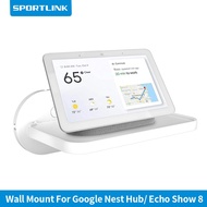 SPORTLINK Wall Mount Bracket For Nest Hub Holder Echo Show 8 1st 2nd Generation Shelf Built-in Cable Management