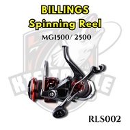 Mesin Spinning Pancing BILLINGS Double Metal Pegang Reel BILLINGS  High Quality Mesin 5+1BB 9kg Max 