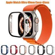 Glass+Case for Apple Watch Ultra 49mm  PC Case Screen Protector Bumper Tempered  Protective Cover