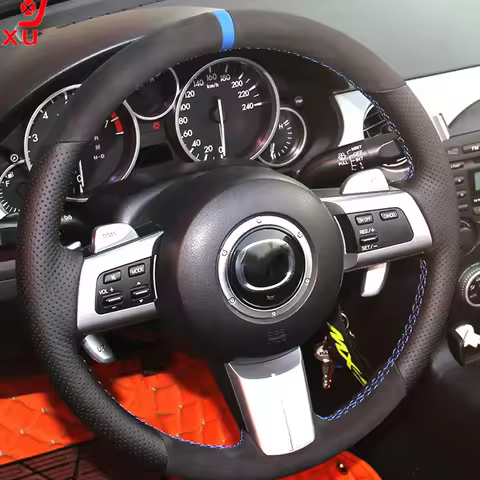 For Mazda MX-5 MX5 2006-2015 Mazda RX-8 RX8-2011 CX-7 CX7 2007-2009 Braid Car Steering Wheel Cover L