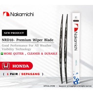 [Honda] NAKAMICHI NRD10 Wiper 1 Pasang Depan Honda Accord City Civic FD FB FE FC BRV HRV CRV WRV Jaz