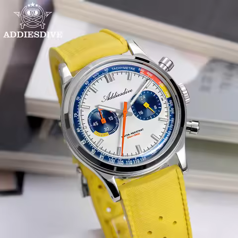 ADDIESDIVE Men’s OS21 Chronograph Quartz Watch AD2549 Bubble Mirror Stainless Steel BGW9 Super Lumin