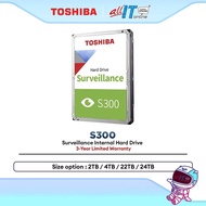 Toshiba S300 Surveillance Hard Drive 24/7 SATA 6Gb/s for CCTV DVR & NVR Storage (2TB / 4TB / 22TB / 