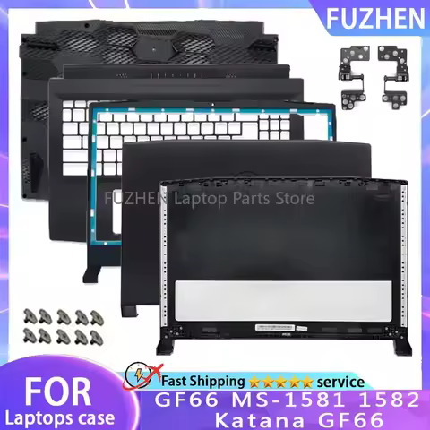 New For MSI GF66 MS-1581 1582 Katana GF66 Laptop LCD Rear Cover/Front Frame/Palm Pad/Bottom Cover/hi