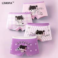 LJMOFA 4pcs/box 1-11Y Girl Babygirl Kids Underwear Cotton Soft and Sweat Absorbing Safety Antibiosis
