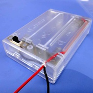 3 Section No. 5 Transparent Battery Box Three Section No. 5 4.5V With Lead With Switch Aa Plastic Battery Box With Cover