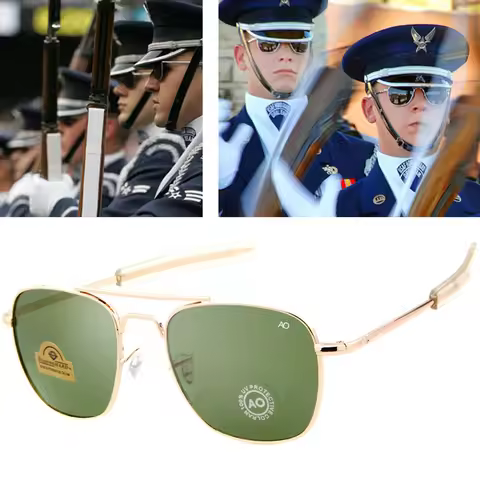 Hot High Quality Aviation Sunglasses Men Brand American Army Military Optical AO Sun Glasses Pilot E