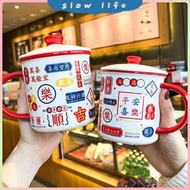 Coffee mug Mug with lid big mug Ceramic Mug office mug Enamel mug Drinking Mug Cup with lid Funny cup Large ceramic cup  capacity mug cup with handle  Coffee cup