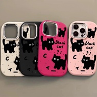 Black cat cartoon phone ph case running suitable for SAMSUNG A15 A05 A05S A03 A03S A02S A04 A12 A13 