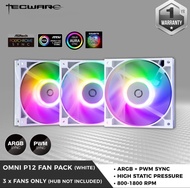 Tecware Omni P12 120mm Fans, 3 Fan Pack (Black or white)