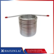 【Kamram】 16m Length Double Layer Cooling Coil Water Wort Chiller Food Grade 304 Stainless Steel / Co