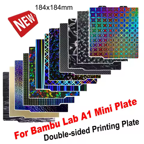 For Bambu Lab A1 Mini Build Plate Textured PEI Sheet PEO PET Carbon Fiber Spring Steel Sheet Plate f