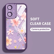 Casing Xiaomi Redmi 11T 13T Pro K60 Ultra Colorful Flowers Shockproof Transparent Phone Protective Case Cover