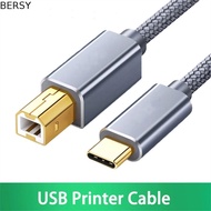 BERSY USB C to USB B Cable Controlle Cable 0.5m/1m/1.5m/2m USB2.0 Female USB B 2.0 480Mbps Data Cabl
