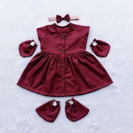 NEWBORN baby DRESS / baby girl clothes / baby aqiqah dress 0 - 6 months