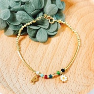 【好緣手鍊】可可愛愛增人緣 日本進口東寶米珠 14K金珠