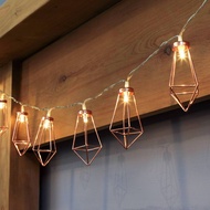 Rose Gold Diamond Drop Light String