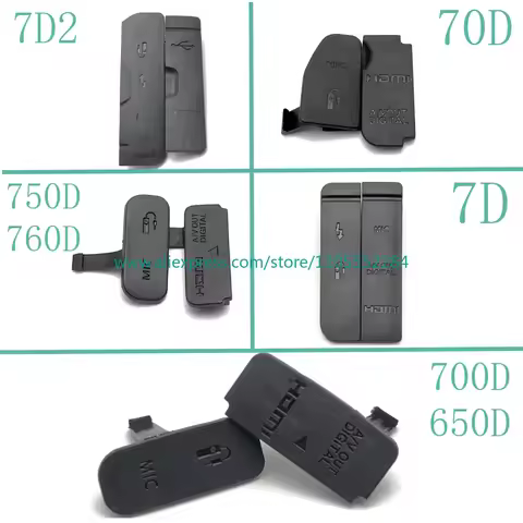 New HDMI-compatible MIC USB Rubber Cover Unit For Canon EOS 7D2 70D 750D 760D 7D 700D 650D Camera Re