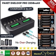 Eneloop Pro Package + Aa Charger Aaa D 8 Slot/ For Enelop