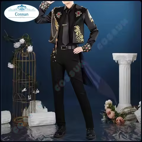 [Customized] Game Twisted Wonderland 5th Anniversary Vil Ace Epel Jade Cosplay Costume Halloween Uni