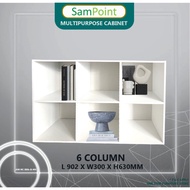 PROMOSI 2025🔥SamPoint 6 Lubang Rak Buku | Cabinet Buku | Almari Buku | Book Rack Cabinet Side Table 