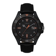 Timex TW2V42300 HARBORSIDE COAST นาฬิกาข้อมือผู้ชาย สายหนัง สีดำ