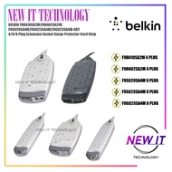 BELKIN F9H410SA2M|F9H402SA2M|F9S620SA4M|F9S623SA4M|F9G823SA4M-GRY 4/6/8 Plug Extension Socket Surge 