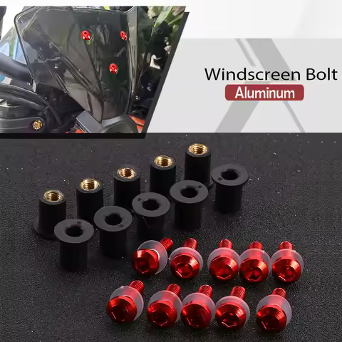 NC700 NC750 S/X 10PCS M5x19mm Windscreen Windshield Bolts Screws Nut Fastener For Honda NC700S NC700